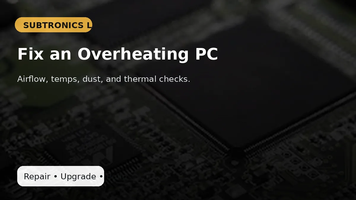 Fix an overheating PC guide