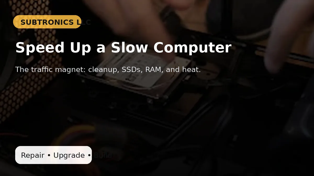 How to speed up a slow computer