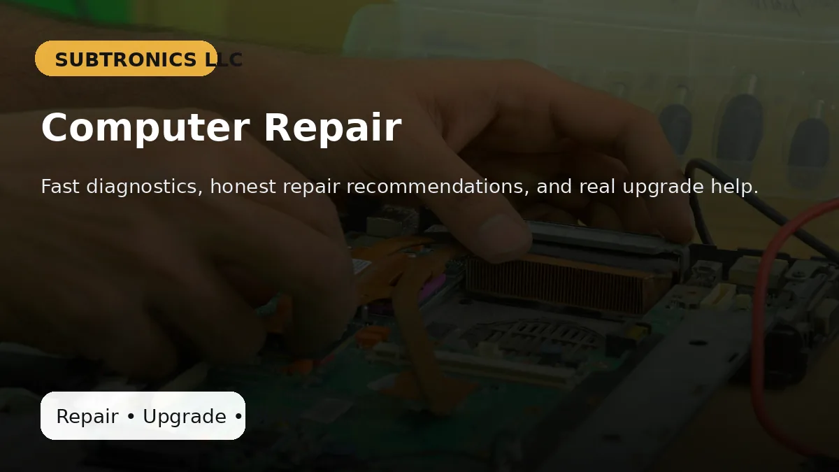 Computer repair diagnostics and upgrades