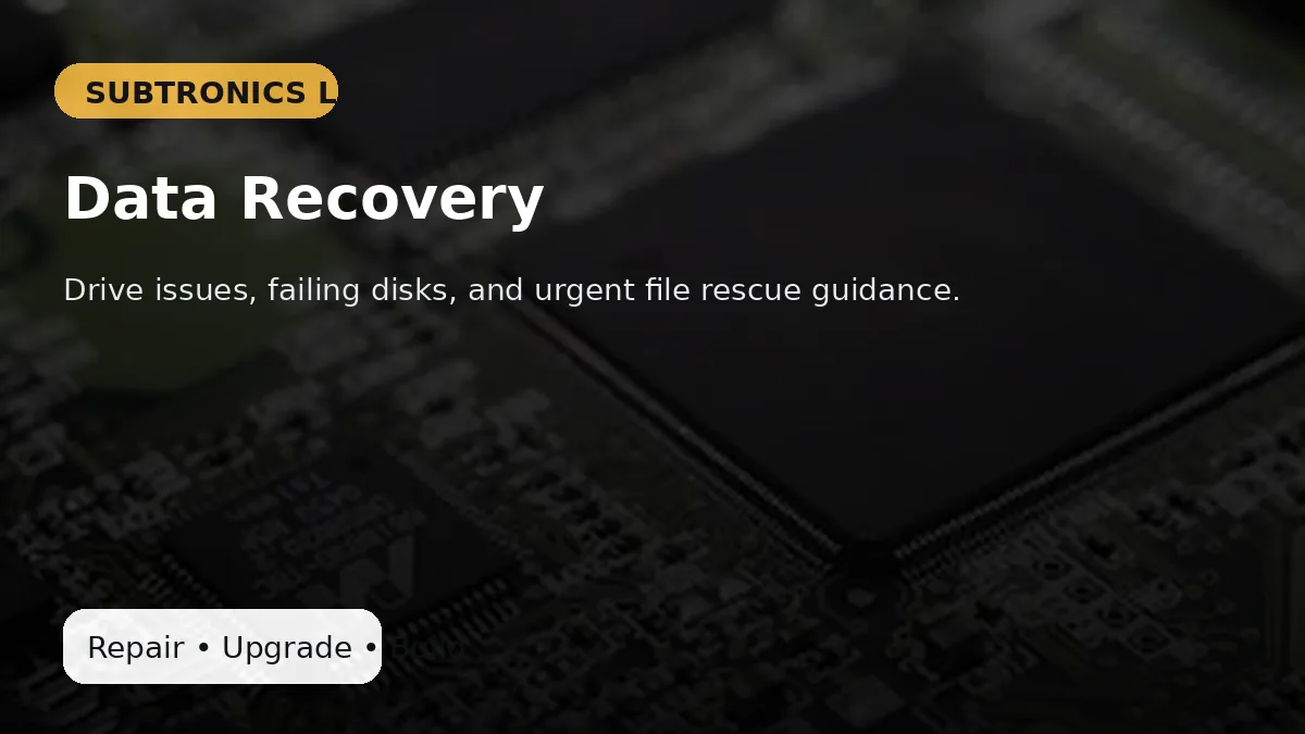 Data recovery and failing drive support