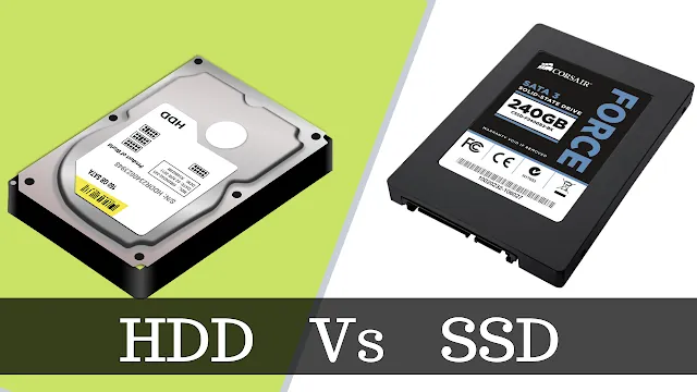 HDD vs SSD comparison graphic