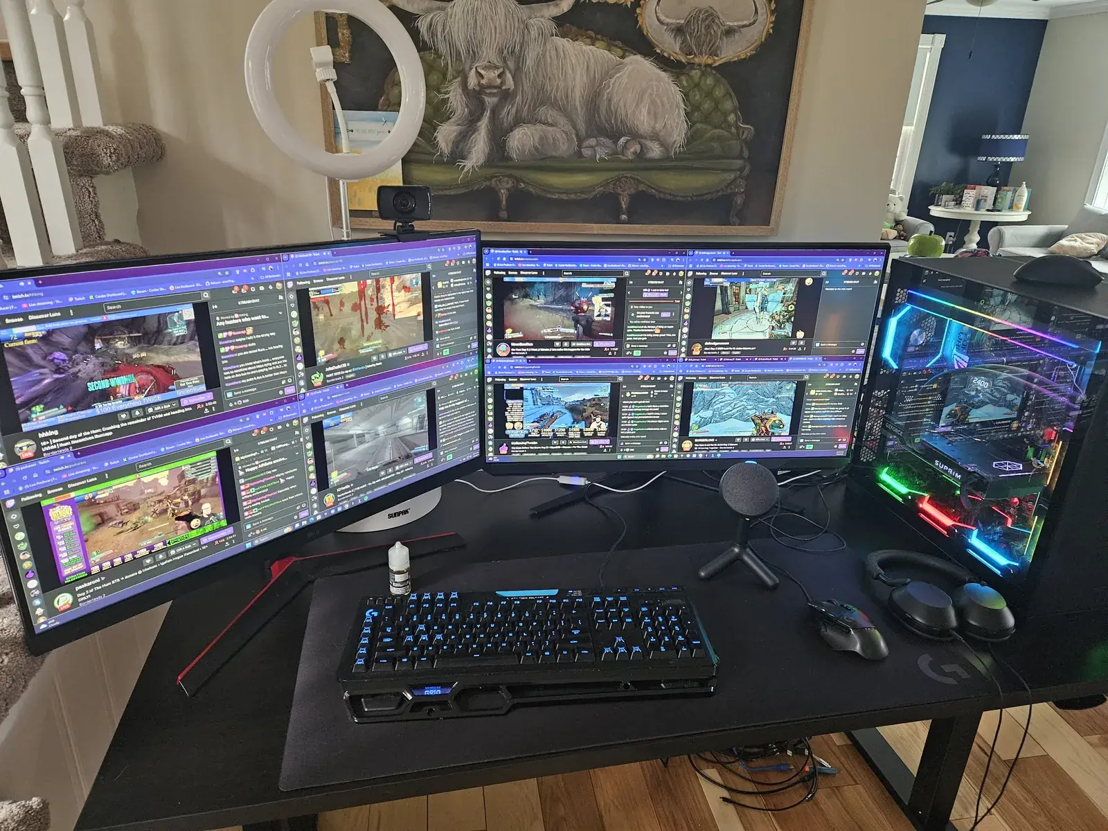 Real desktop computer opened during Subtronics repair and upgrade work